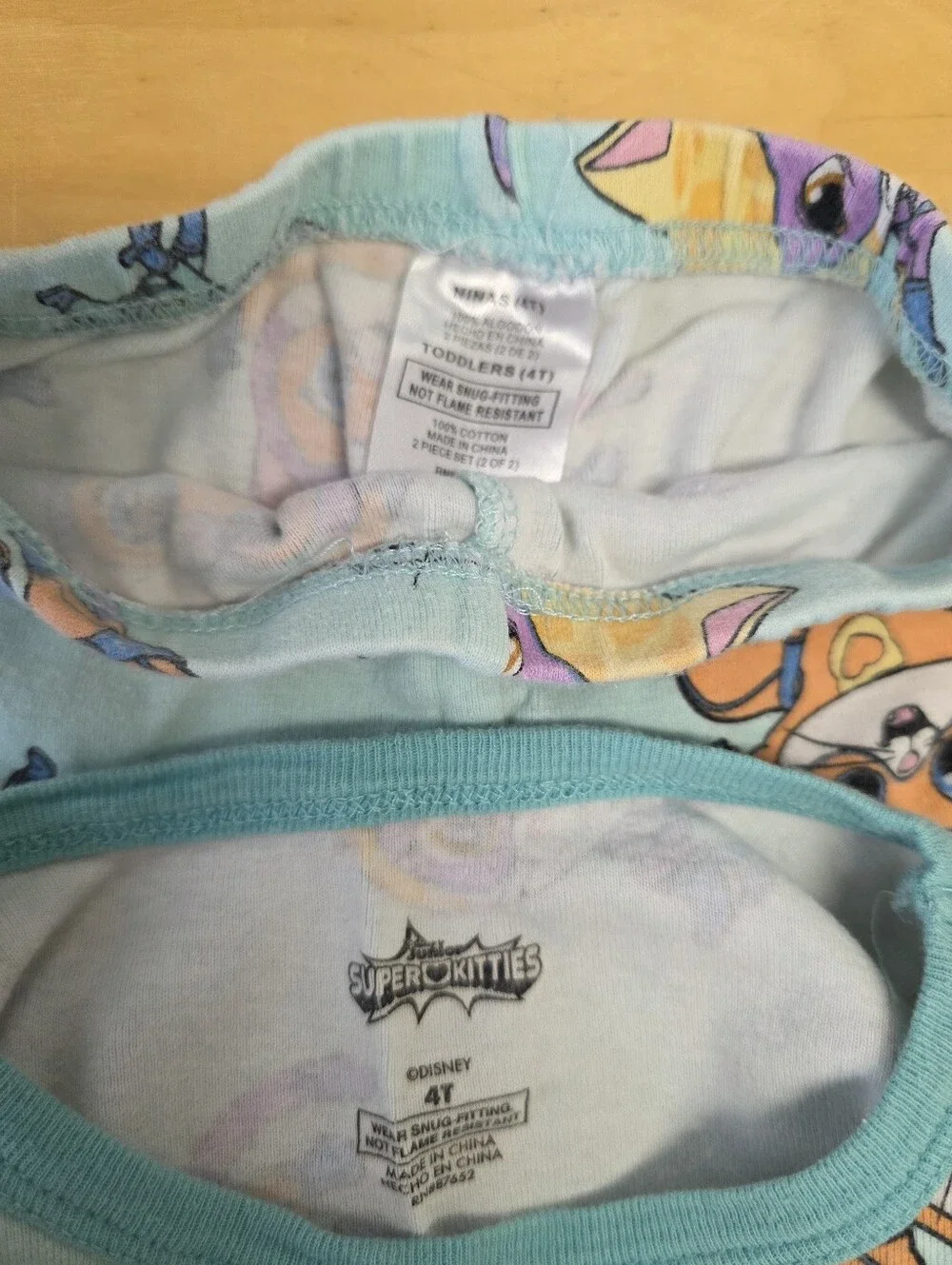 Disney Super Kitties Light Aqua Two-Piece Pajama Set